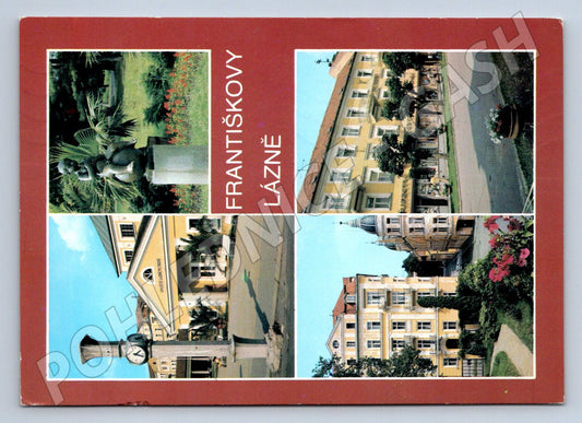 Pohlednice Františkovy Lázně koláž odeslaná (P2487)