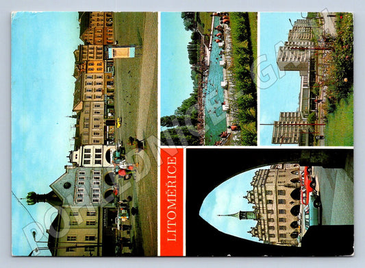 Pohlednice Litoměřice historická koláž města (P2495)