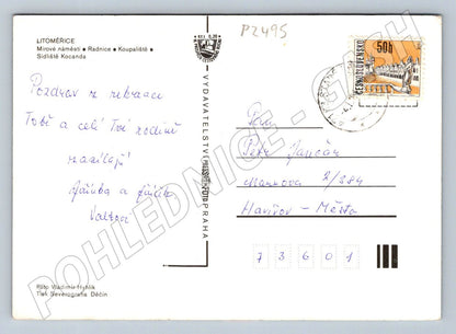 Pohlednice Litoměřice historická koláž města (P2495)