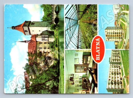 Pohlednice Blatná zámek koláž PP ČSSR (P2499)