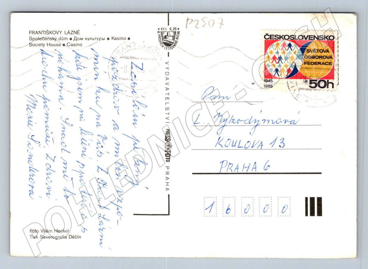 Pohlednice Františkovy Lázně Společenský dům historická (P2507)
