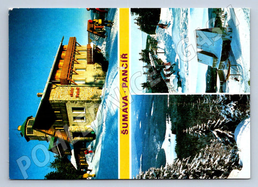 Pohlednice Šumava Pancíř turistická chata Železná Ruda 1997 (P2508)