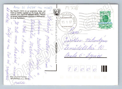 Pohlednice Šumava Pancíř turistická chata Železná Ruda 1997 (P2508)