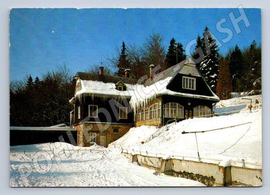 Pohlednice Horský hotel Skalikova Louka Radhošť zimní 1989 (P2511)