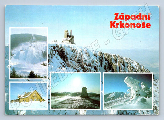 Pohlednice Západní Krkonoše Vosecká bouda Sněžné jámy zima (P2516)