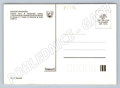 Pohlednice Západní Krkonoše Vosecká bouda Sněžné jámy zima (P2516)