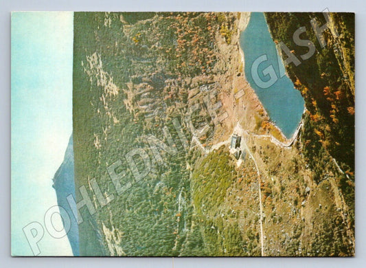 Pohlednice Krkonoše Sněžka U Malého jezera letecký pohled (P2517)