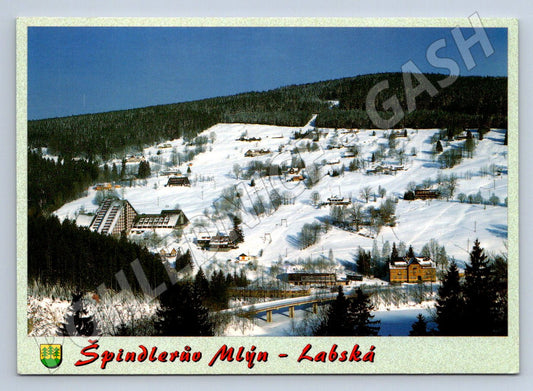 Pohlednice Špindlerův Mlýn Labská Krkonoše zimní 1997 (P2522)