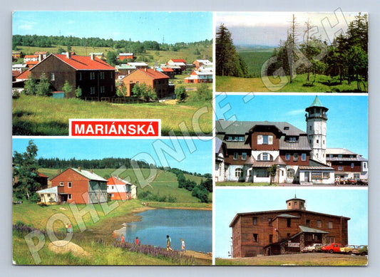 Pohlednice Mariánská Krušné hory ČSSR 1989 (P2523)