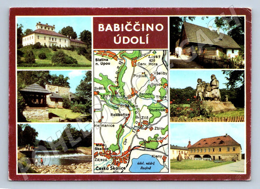 Pohlednice Babiččino údolí přírodní rezervace koláž (P2524)