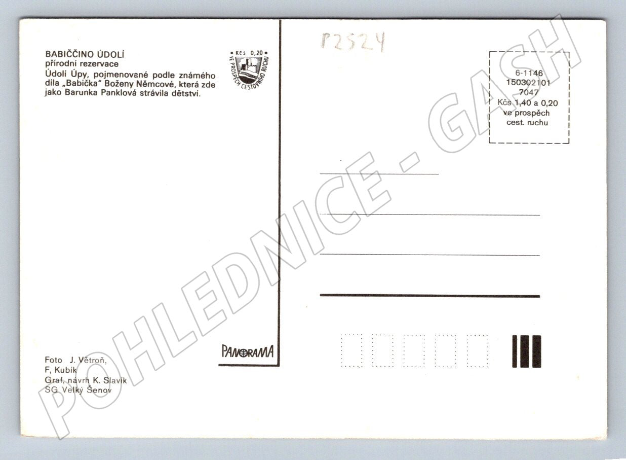Pohlednice Babiččino údolí přírodní rezervace koláž (P2524)