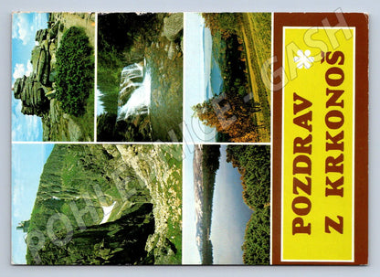 Pohlednice Krkonoše pozdrav zaslaná zn dobový motiv (P2526)