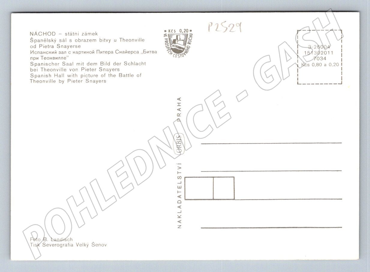 Pohlednice Náchod zámek Španělský sál Bitva u Theonville (P2529)