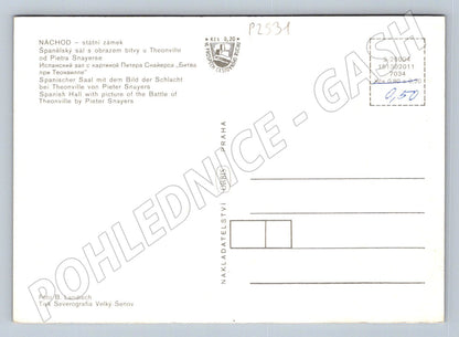 Pohlednice Náchod zámek Španělský sál Bitva u Theonville (P2531)