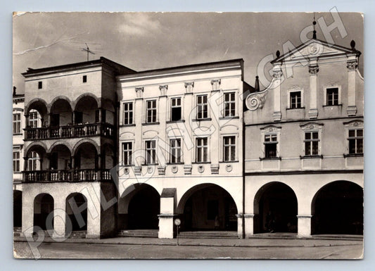 Pohlednice Nový Jičín Stará pošta hlavní náměstí raný formát (P2533)