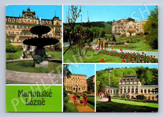 Pohlednice Mariánské Lázně více pohledů Pressfoto nepoužitá (P2544)