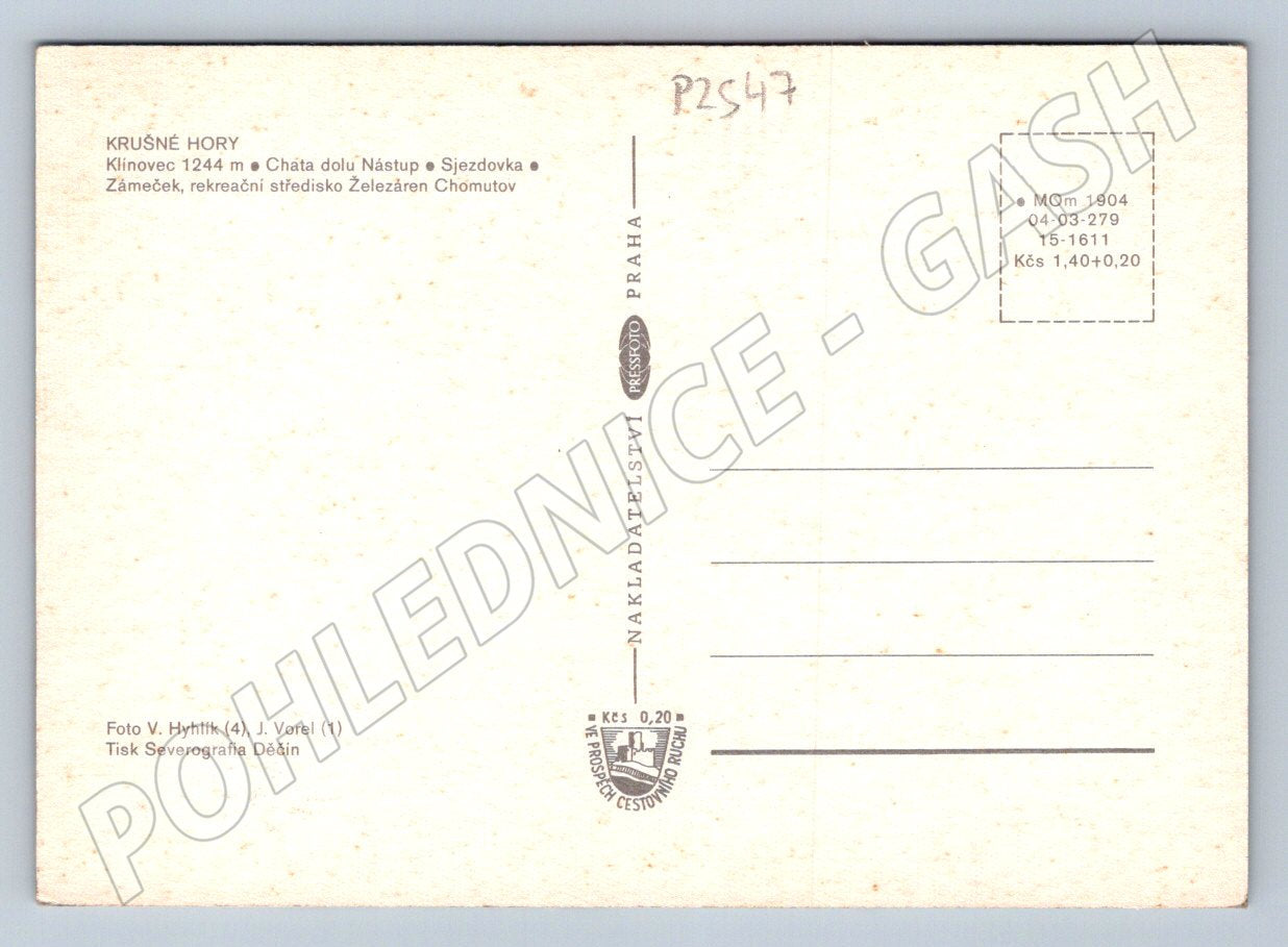 Pohlednice Krušné hory pozdrav Klínovec a okolí zima (P2547)