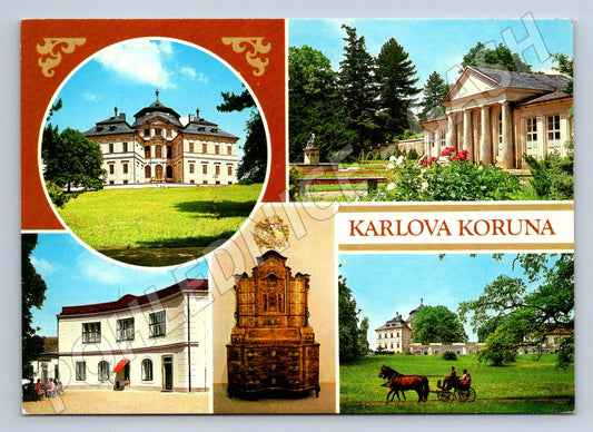 Pohlednice Chlumec nad Cidlinou Karlova Koruna zámek baroko (P2555)