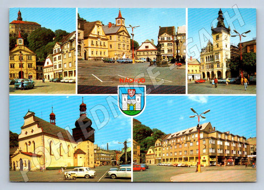 Pohlednice Náchod více záběrů znak stará (P2557)