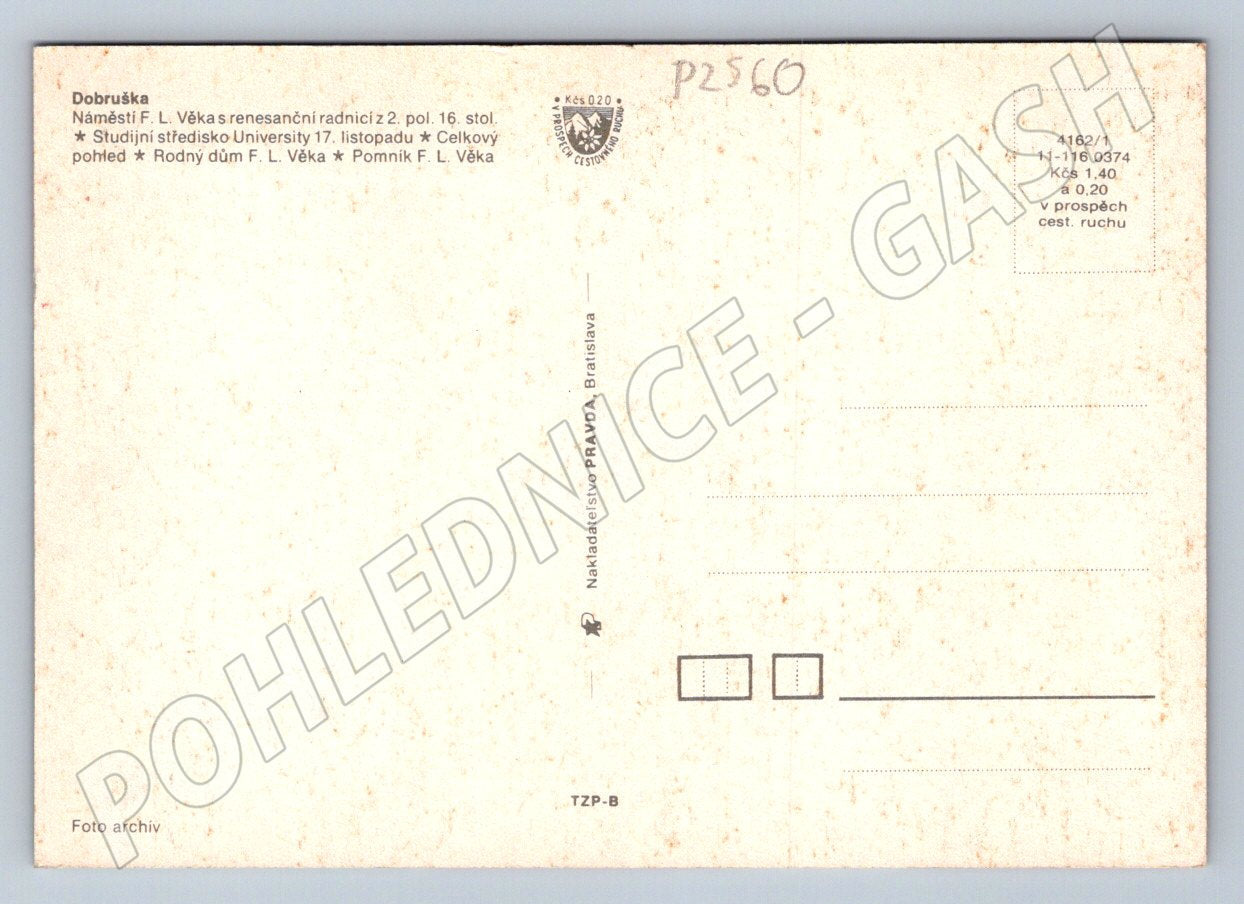 Pohlednice Dobruška více záběrů velký formát (P2560)