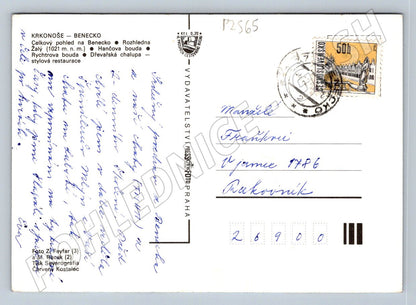 Pohlednice Krkonoše Benecko panoramata 1973 zn (P2565)