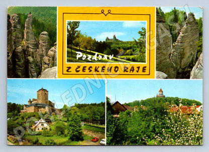 Pohlednice Český ráj hrad Trosky skalní útvary 1971 PP (P2571)