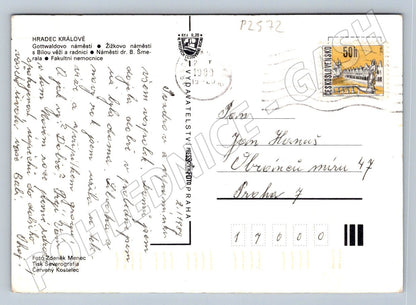 Pohlednice Hradec Králové koláž velký formát odeslaná (P2572)