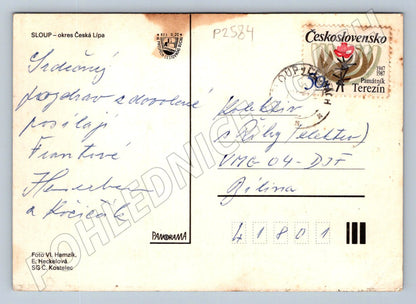 Pohlednice Sloup Česká Lípa skalní hrad koupaliště 80 léta (P2584)