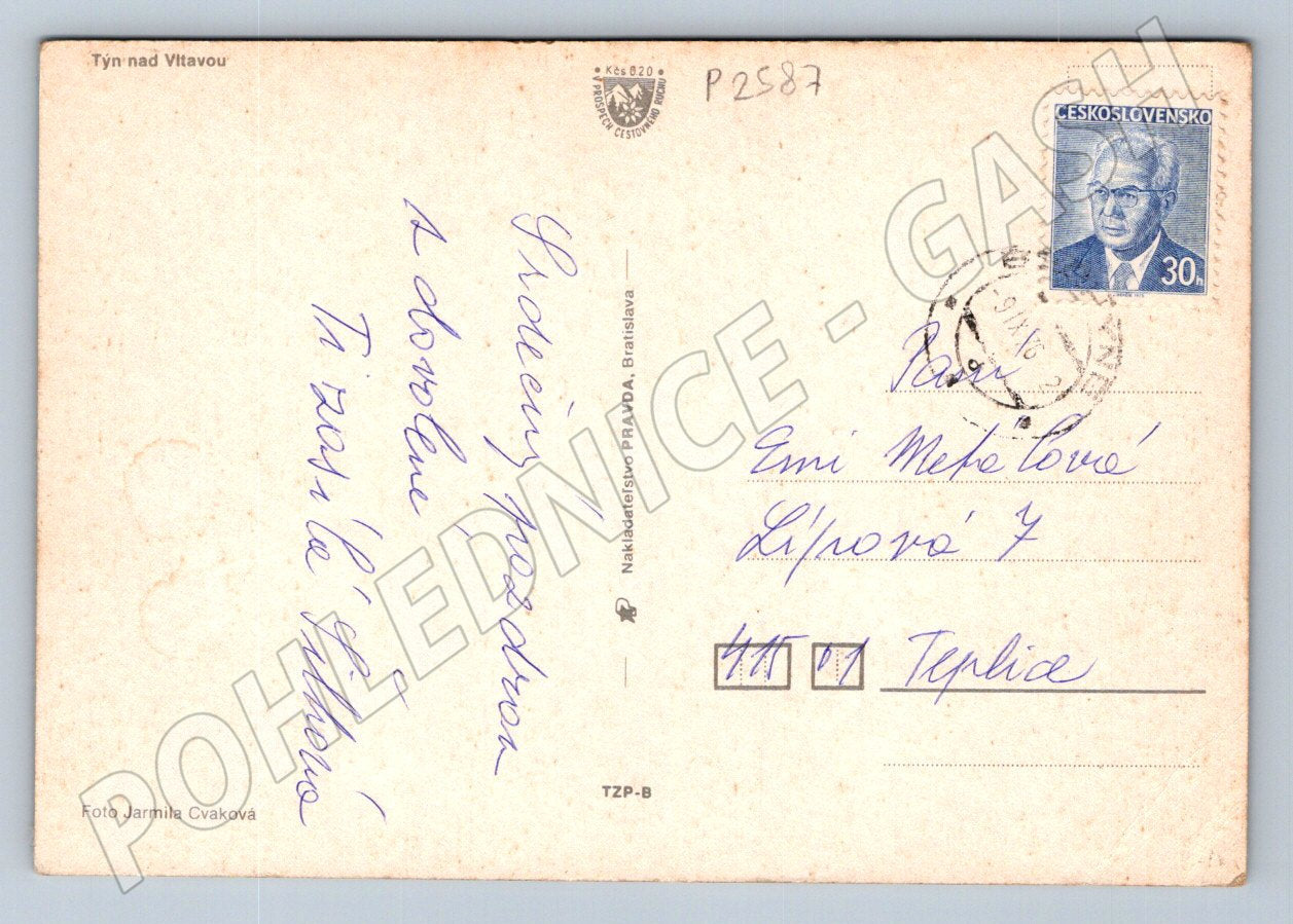 Pohlednice Týn nad Vltavou historická PP (P2587)