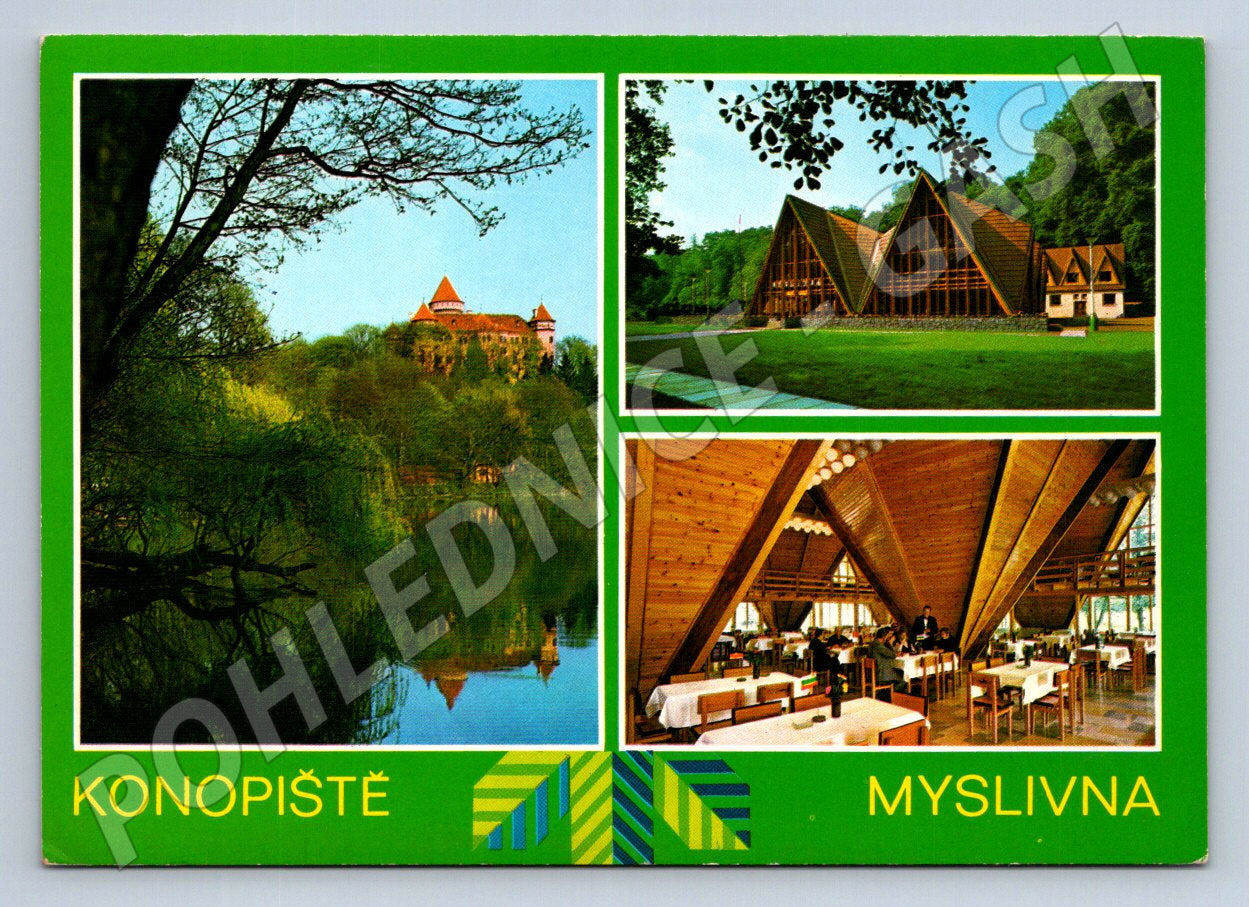 Pohlednice Konopiště a myslivna více pohledů neprošlá (P2588)