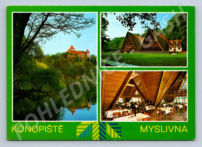 Pohlednice Konopiště a myslivna více pohledů neprošlá (P2588)