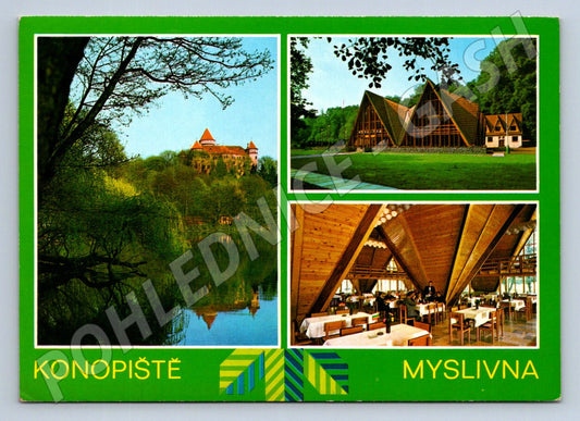 Pohlednice Konopiště a myslivna více pohledů neprošlá (P2588)
