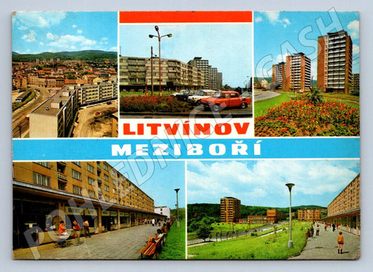 Pohlednice Litvínov Meziboří koláž města (P2590)