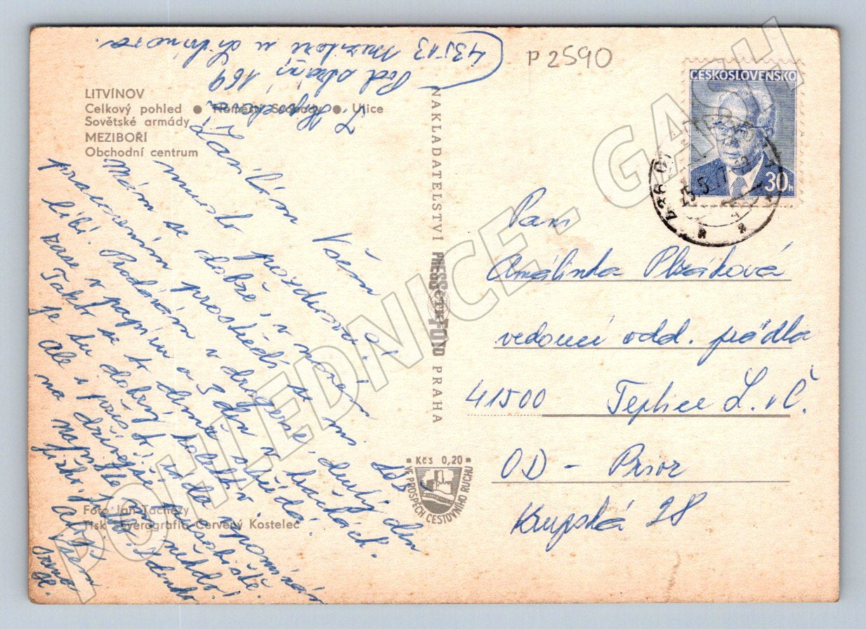 Pohlednice Litvínov Meziboří koláž města (P2590)