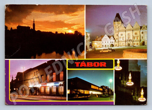 Pohlednice Tábor koláž motivů města Československo (P2594)