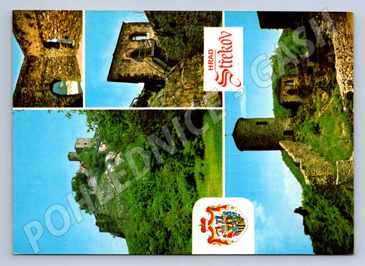 Pohlednice Hrad Střekov koláž čistá (P2601)