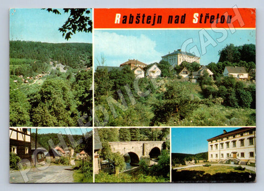 Pohlednice Rabštejn nad Střelou Plzeň sever koláž ČR (P2607)