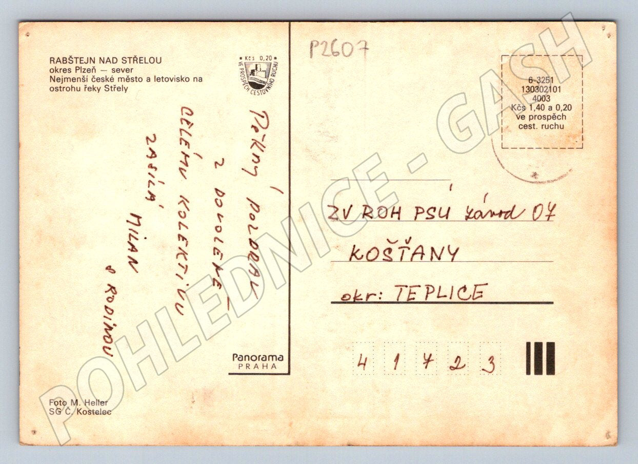 Pohlednice Rabštejn nad Střelou Plzeň sever koláž ČR (P2607)