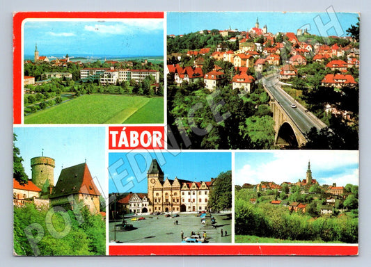 Pohlednice Tábor více záběrů historického města (P2614)