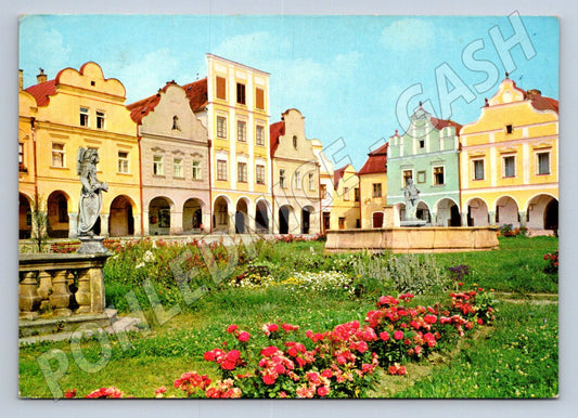 Pohlednice Telč náměstí Míru historická zástavba (P2627)
