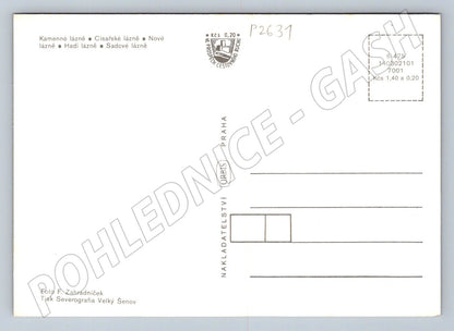 Pohlednice Teplice koláž lázeňských domů (P2631)