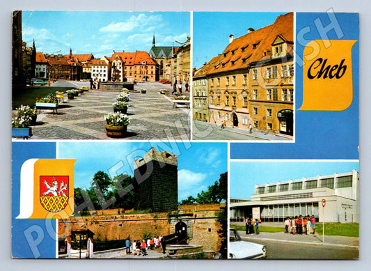Pohlednice Cheb koláž raz zn ČSSR (P2632)