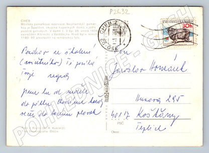Pohlednice Cheb koláž raz zn ČSSR (P2632)
