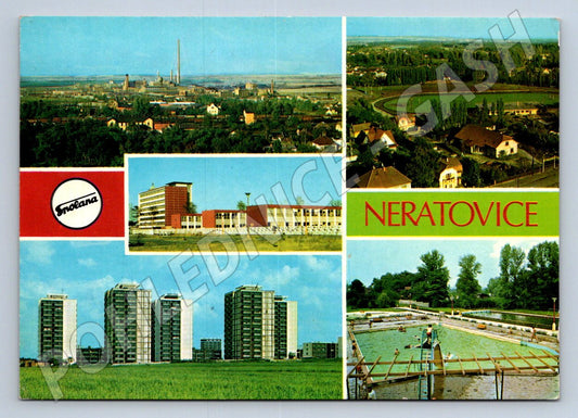 Pohlednice Neratovice koláž Spolana 1971 (P2633)