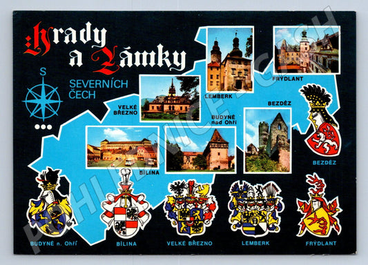 Pohlednice Hrady a zámky severních Čech (P2634)