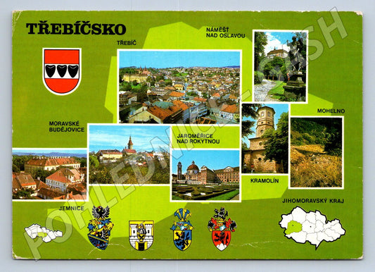 Pohlednice Třebíčsko koláž měst ČSR raz PP (P2635)