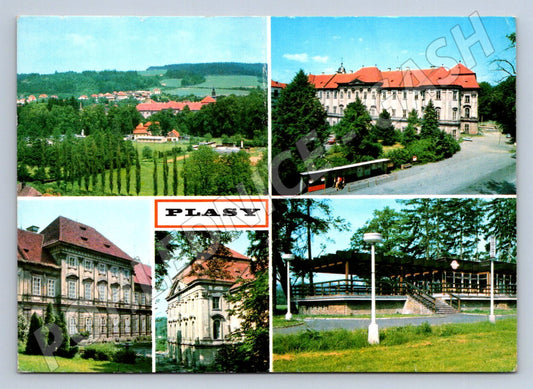 Pohlednice Plasy klášter konvent restaurace koláž (P2640)