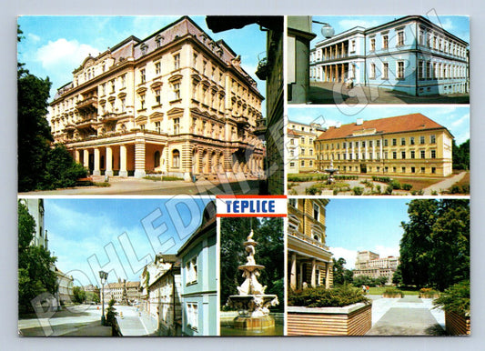 Pohlednice Teplice lázeňská architektura Československo (P2646)