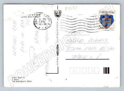 Pohlednice Tábor koláž památek 1992 Československo (P2651)