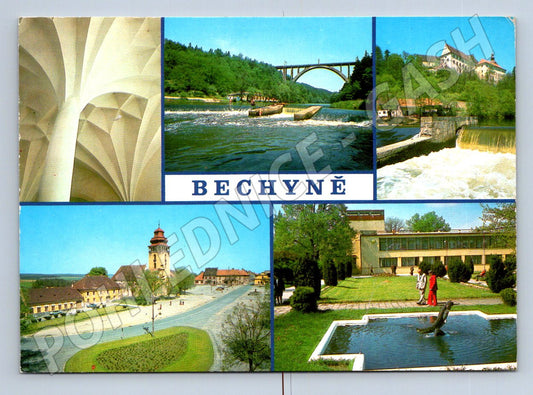 Pohlednice Bechyně historická koláž PP ČSR (P2652)